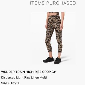 Lululemon Wunder Train High-Rise Crop 23” Leggings